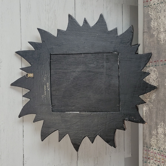 Vintage | Artist Signed Celestial Hand Painted Sun Moon & Stars Mirror - Picture 13 of 14